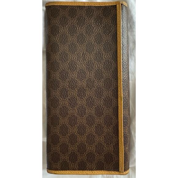 Celine Bifold Long Wallet Brown Macadam EC-20087 Wallet Good Condition PVC - Picture 3 of 10